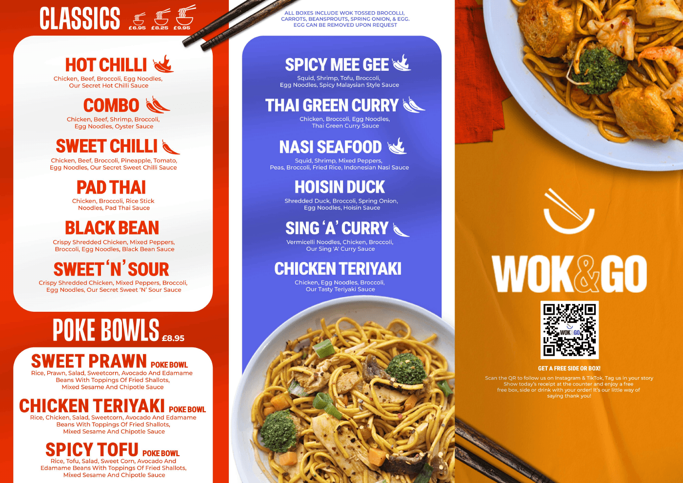 First-page preview of the Wok & Go Aston menu brochure